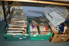 Books, Dolls, Bird Cage, and a Clothes Rack