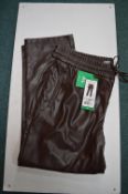 Hilary Radley Brown Faux Leather Lady’s Trousers Size: XL