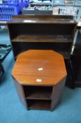 Oak Bookshelf, and an Octagonal Pub Table