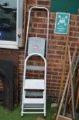 Two Folding Step Ladders