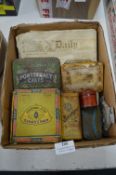 Vintage Tins and Newspapers etc.