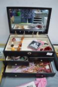 Jewellery Box Containing Costume Jewellery etc.