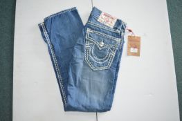 True Religion Section Straight Stonewashed Denim Jeans Size: 29