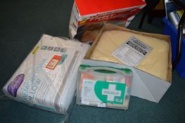Winter Warm Mattress Cover, Memory Foam Pillow, and a First Aid Kit