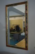 Bevelled Edge Mirror with Foral Frame Design
