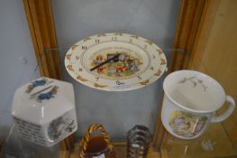Royal Doulton Bunnykins Clock etc.