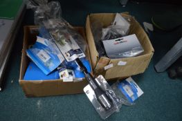 Drive Walking Stick, Cane Tips, and a Box of Wheelchair Cane Holders