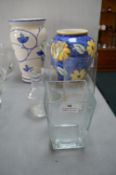 Pottery and Glass Vases