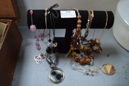 Costume Jewellery Necklaces etc. (Stands Included)