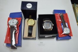 Four Assorted Wristwatches by Casio, Sekonda, and FCUK
