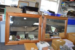 Pair of Pine Framed Mirrors