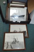 Thirteen Framed Hull Trawler Photographs by Memory Lane