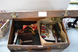 Small Vintage Case, Collectibles, etc.