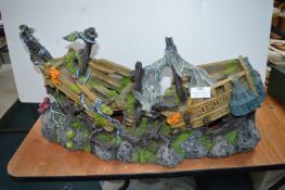 Large Aquarium Sunken Gallion Ornament