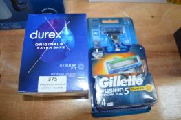 Gillette Razor and Blades, plus Durex Condoms