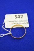 22ct Gold Wedding Band 2.4g Size S