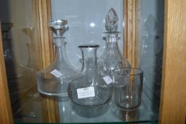 Three Glass Decanters