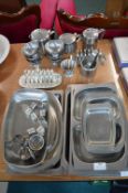 Stainless Steel Serving Dishes, Teapots, etc.