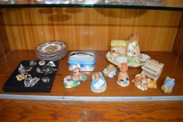 Pendelfin Figures, Pottery Items, and Costume Jewellery