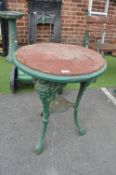 Cast Iron Pub Style Garden Table