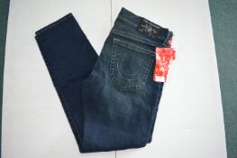 True Religion World Tour Blue Denim Jeans Size: 34