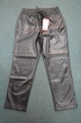 Hilary Radley Black Faux Leather Lady’s Trousers Size: M