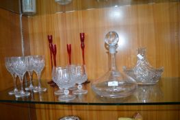 Cut Glass Lead Crystal Glasses etc. Including Orrefors Decanter