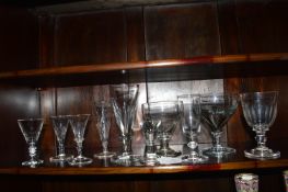 Georgian and Victorian Lead Crystal Drinking Glasses Including Ice Cream Lick etc.