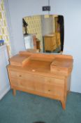 Lebus Retro Teak Mirror Backed Dressing Table