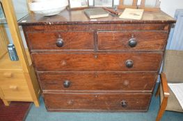 Victorian Mahogany Two over Three Chest of Drawers (requires attention)