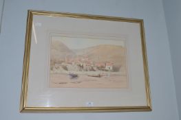 Original Watercolour Costal Scene by Roger Davies