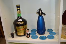 Courvoisier Acrylic Ice Bucket, Soda Siphon, etc.