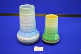 Two Shelley Art Deco Vases
