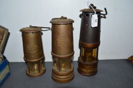 Two Ferndale Colliery Miner’s Safety Lamps and One Other