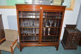 Edwardian Mahogany Glazed Bookcase