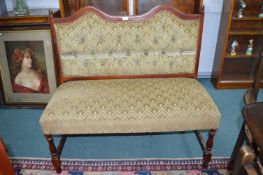 Two Seat Upholstered Settle (matching lot 416)