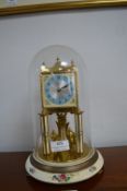 Skeleton Clock Under Glass Dome