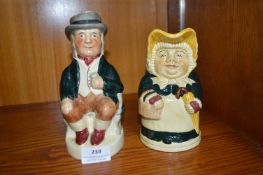 Two Tony Wood Character Jugs – Betsy, and Toby