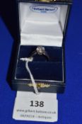 9ct Gold Ring with CZ Size: K, 3.2g gross