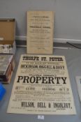 Lincolnshire 1918 Auction Poster, and 1911 Farm Sale Catalogue and Map