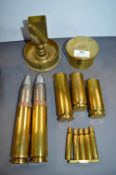 Brass Trench Art and Shell Cases