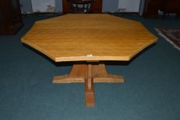 Robert Thompson “Mouseman” Octagonal Light Oak Table