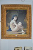 Gilt Framed Oil on Canvas Nude Study