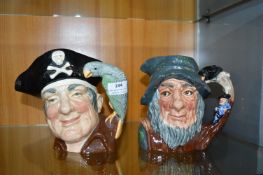 Two Royal Doulton Character Jugs – Long John Silver, and Rip Van Winkle