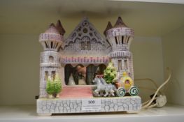 Musical Pottery Cinderella Lamp circa 1950