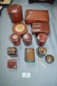 Ten Italian Hand Tooled Small Leather Boxes