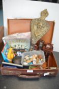Small Vintage Case Containing Collectibles etc.