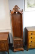 Victorian Tall Bookshelf with Single cabinet and Carved Oak Leaf Decoration