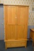 Willis & Gambier Light Oak Double Wardrobe