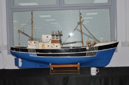 Scratch Built Wooden Trawler with Electric Motor